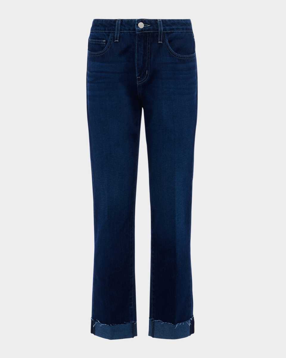 Maribel High-Rise Straight Cuffed Jeans